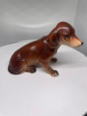 Vintage Dachshund Dog Figurine - Decorative Pet Statue